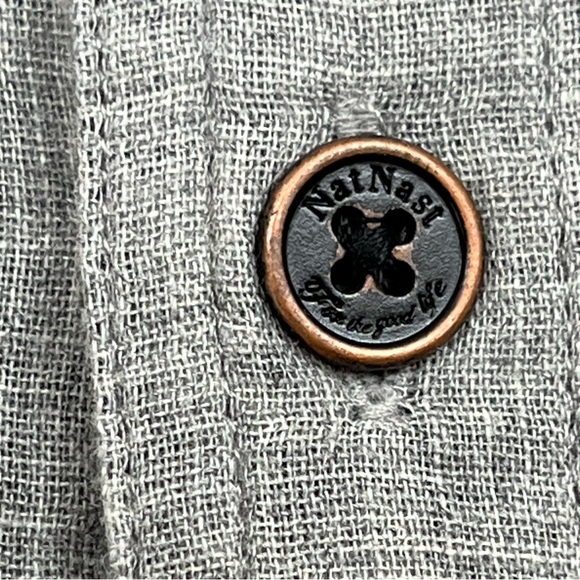 Nat Nash Shirt Adult Medium Gray Button Up Long Sleeve Soft Luxury Preppy Men - Picture 8 of 16